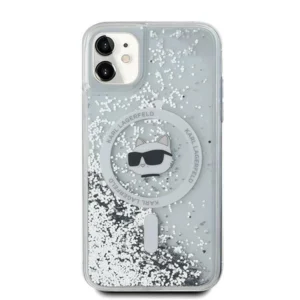 Karl Lagerfeld Liquid Glitter Choupette Head MagSafe Apple iPhone 11 / Xr - dėklas telefonui skaidrus - Image 3