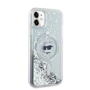 Karl Lagerfeld Liquid Glitter Choupette Head MagSafe Apple iPhone 11 / Xr - dėklas telefonui skaidrus - Image 4