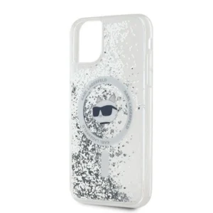 Karl Lagerfeld Liquid Glitter Choupette Head MagSafe Apple iPhone 11 / Xr - dėklas telefonui skaidrus - Image 6