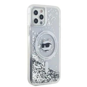 Karl Lagerfeld Liquid Glitter Choupette Head MagSafe Apple iPhone 12 / 12 Pro - dėklas telefonui skaidrus - Image 4