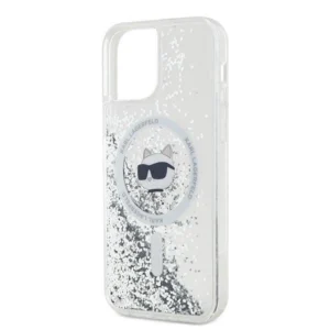Karl Lagerfeld Liquid Glitter Choupette Head MagSafe Apple iPhone 12 / 12 Pro - dėklas telefonui skaidrus - Image 6