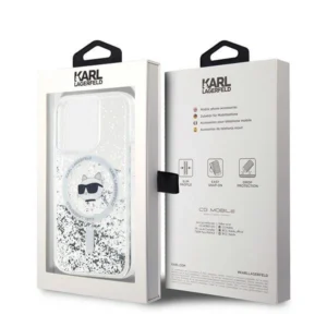 Karl Lagerfeld Liquid Glitter Choupette Head MagSafe Apple iPhone 13 Pro Max - dėklas telefonui skaidrus - Image 8