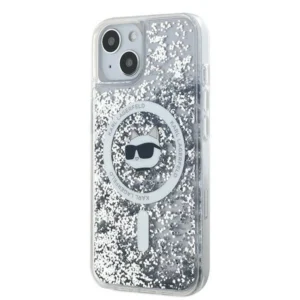Karl Lagerfeld Liquid Glitter Choupette Head MagSafe Apple iPhone 14 / 15 / 13 - dėklas telefonui skaidrus - Image 2
