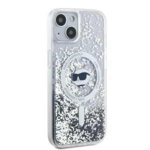 Karl Lagerfeld Liquid Glitter Choupette Head MagSafe Apple iPhone 14 / 15 / 13 - dėklas telefonui skaidrus - Image 4
