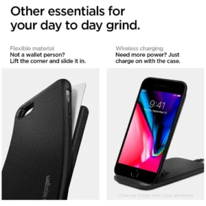 Spigen LIQUID AIR Apple iPhone 7 / 8 / SE 2020 / 2022 BLACK - Image 5
