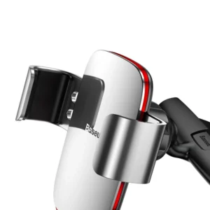 Baseus Metal Age Gravity Car Mount metal car gravity holder for CD slot silver (SUYL-J0S) - Image 4