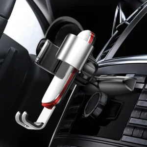Baseus Metal Age Gravity Car Mount metal car gravity holder for CD slot silver (SUYL-J0S) - Image 7