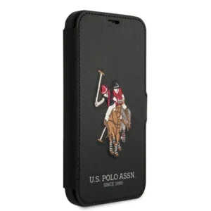 US Polo USFLBKP12MPUGFLBK Apple iPhone 12/12 Pro 6,1" telefono dėklas juodos spalvos book Polo Embroidery Collection - Image 3