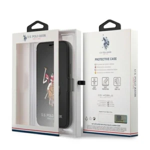 US Polo USFLBKP12SPUGFLBK Apple iPhone 12 mini 5,4" telefono dėklas juodos spalvos book Polo Embroidery Collection - Image 7