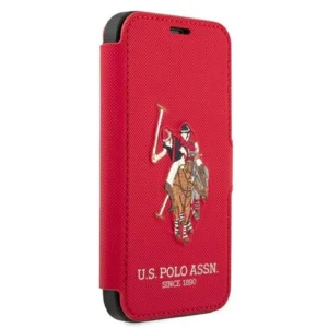 US Polo USFLBKP12SPUGFLRE Apple iPhone 12 mini 5,4" telefono dėklas raudonos spalvos book Polo Embroidery Collection - Image 3