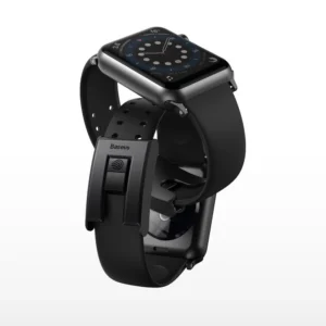 Baseus Slip-Thru apyrankė Apple Watch 3/4/5/6/SE 38mm/40mm juodos spalvos (LBWSE-01) - Image 4