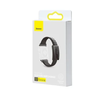 Baseus Slip-Thru apyrankė Apple Watch 3/4/5/6/SE 38mm/40mm juodos spalvos (LBWSE-01) - Image 5