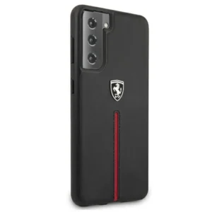 Ferrari FEOSIHCS21MBK S21 Plus G996 dėklas telefonui juodos spalvos Off Track Leather Nylon Stripe - Image 4