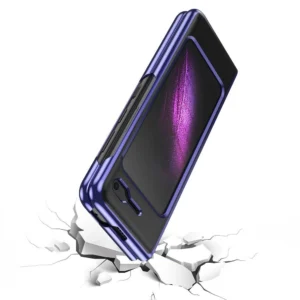 Plating Electroplating frame Samsung Galaxy Fold dėklas telefonui mėlynos spalvos - Image 3