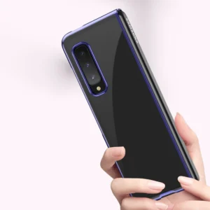 Plating Electroplating frame Samsung Galaxy Fold dėklas telefonui mėlynos spalvos - Image 9