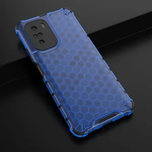 Honeycomb armor with TPU Bumper Xiaomi Redmi K40 Pro+ / K40 Pro / K40 / Poco F3 dėklas telefonui mėlynos spalvos - Image 4