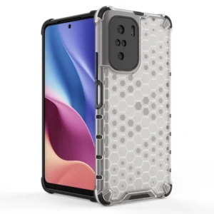 Honeycomb armor with TPU Bumper Xiaomi Redmi K40 Pro+ / K40 Pro / K40 / Poco F3 dėklas telefonui mėlynos spalvos - Image 5