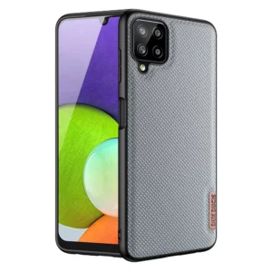 Dux Ducis Fino covered with nylon material Samsung Galaxy A22 4G dėklas telefonui pilkos spalvos