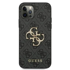 Guess GUHCP12L4GMGGR Apple iPhone 12 Pro Max 6.7" dėklas telefonui pilkos spalvos 4G Big Metal Logo - Image 3