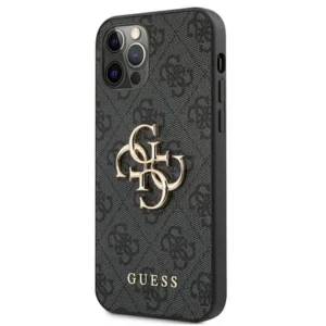 Guess GUHCP12M4GMGGR Apple iPhone 12/12 Pro 6,1" dėklas telefonui pilkos spalvos 4G Big Metal Logo - Image 2