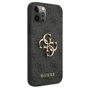 Guess GUHCP12M4GMGGR Apple iPhone 12/12 Pro 6,1" dėklas telefonui pilkos spalvos 4G Big Metal Logo - Image 4