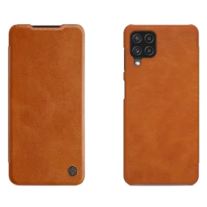 Nillkin Qin leather holster Samsung Galaxy A22 4G dėklas telefonui rudos spalvos - Image 1