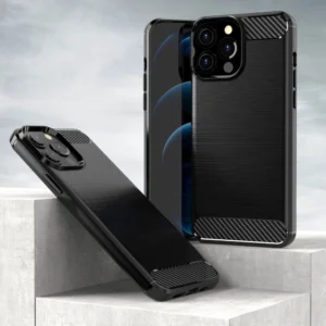 Carbon Flexible TPU Apple iPhone 13 Pro Max dėklas telefonui juodos spalvos - Image 3