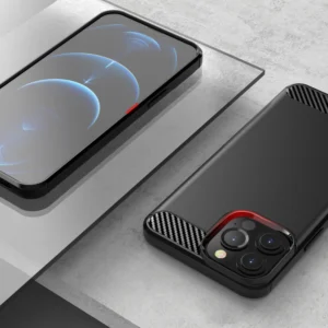 Carbon Flexible TPU Apple iPhone 13 Pro Max dėklas telefonui juodos spalvos - Image 6