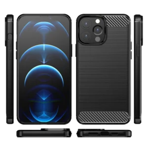Carbon Flexible TPU Apple iPhone 13 Pro Max dėklas telefonui juodos spalvos - Image 7