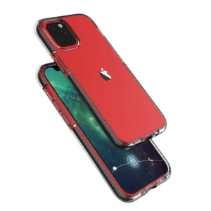 Spring clear TPU gel protective with colorful frame iPhone 13 mini dark mėlynos spalvos - Image 4