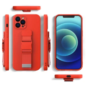 Silikoninis dėkals telefonui su dirželiu Samsung Galaxy A32 5G juodos spalvos - Image 2