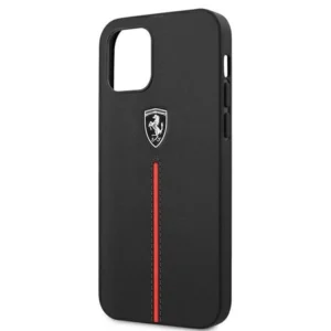 Ferrari FEOMSHCP12LBK Apple iPhone 12 Pro Max dėklas telefonui juodos spalvos Off Track Leather Nylon Stripe - Image 6