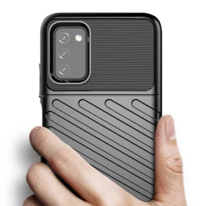Thunder Flexible Tough Rugged TPU Samsung Galaxy A03s dėklas telefonui juodos spalvos - Image 5