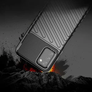 Thunder Flexible Tough Rugged TPU Samsung Galaxy A03s dėklas telefonui juodos spalvos - Image 8