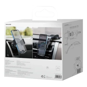 Baseus 2in1 automobilinis telefono laikiklis cockpit and ventilation grille juodos spalvos (SUYK000001) - Image 6