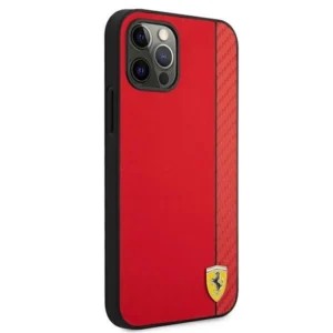 Ferrari FESAXHCP12LRE Apple iPhone 12 Pro Max 6.7" dėklas telefonui raudonos spalvos On Track Carbon Stripe - Image 4