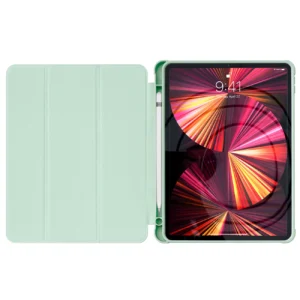 Stand Tablet Smart Apple iPad Air 2020/2022 su stoveliu dėklas planšetiniam kompiuteriui žalios spalvos - Image 3