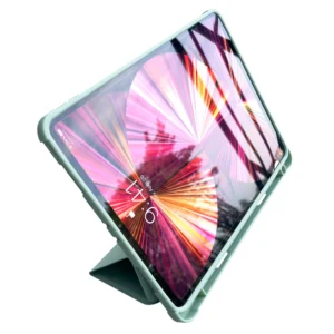 Stand Tablet Smart Apple iPad Air 2020/2022 su stoveliu dėklas planšetiniam kompiuteriui žalios spalvos - Image 6