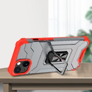 Crystal Ring Kickstand Tough Rugged Apple iPhone 12 mini raudonos spalvos - Image 7