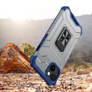 Crystal Ring Kickstand Tough Rugged Apple iPhone 12 mini mėlynos spalvos - Image 2
