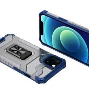 Crystal Ring Kickstand Tough Rugged Apple iPhone 12 mini mėlynos spalvos - Image 5