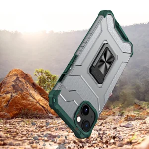 Crystal Ring Kickstand Tough Rugged Cover Apple iPhone 13 mini žalios spalvos - Image 4
