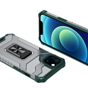 Crystal Ring Kickstand Tough Rugged Cover Apple iPhone 13 mini žalios spalvos - Image 7