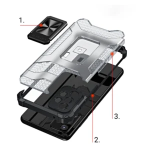 Crystal Ring Kickstand Tough Rugged Samsung Galaxy A72 4G žalios spalvos - Image 6