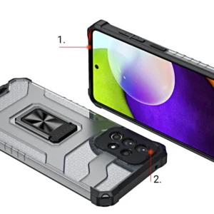 Crystal Ring Kickstand Tough Rugged Samsung Galaxy A72 4G žalios spalvos - Image 7