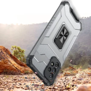 Crystal Ring Kickstand Tough Rugged Samsung Galaxy A72 4G žalios spalvos - Image 3