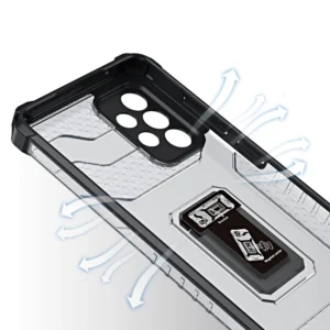 Crystal Ring Kickstand Tough Rugged Samsung Galaxy A72 4G žalios spalvos - Image 5