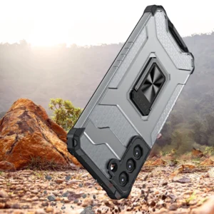 Crystal Ring Kickstand Tough Rugged Samsung Galaxy S21+ 5G (S21 Plus 5G) mėlynos spalvos - Image 3