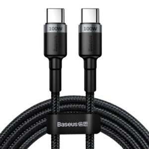 Baseus Cafule PD2.0 100W flash charging USB For Type-C kabelis (20V 5A)2m pilkos ir juodos spalvos