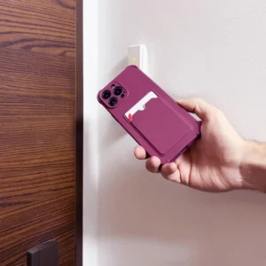 Card Armor Pouch Apple iPhone 13 Pro Card Wallet silikoninis Air Bag Armor dėklas telefonui raudonos spalvos - Image 7